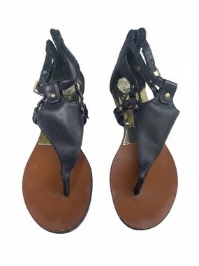 Vince Camuto Black Leather Gladiator Sandals Size 9M